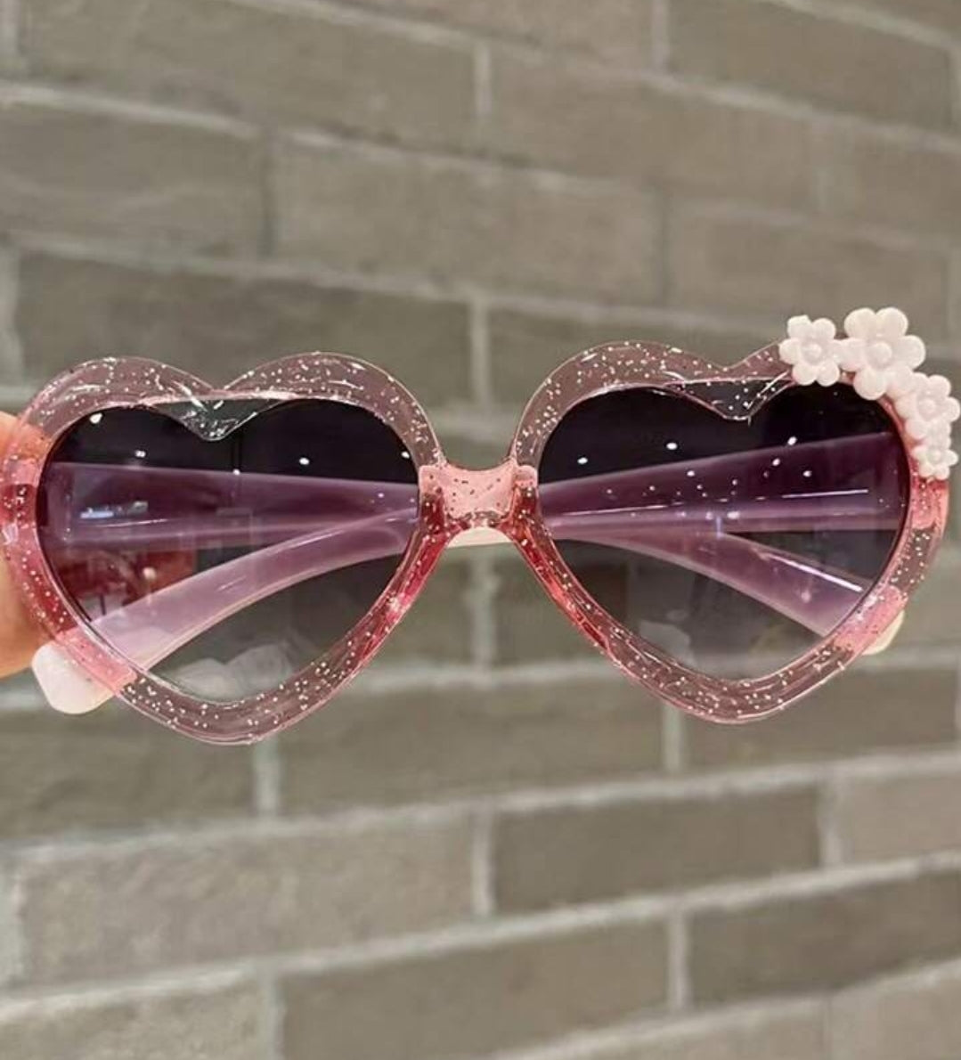 Little Girl Pink Glitter Sunglasses