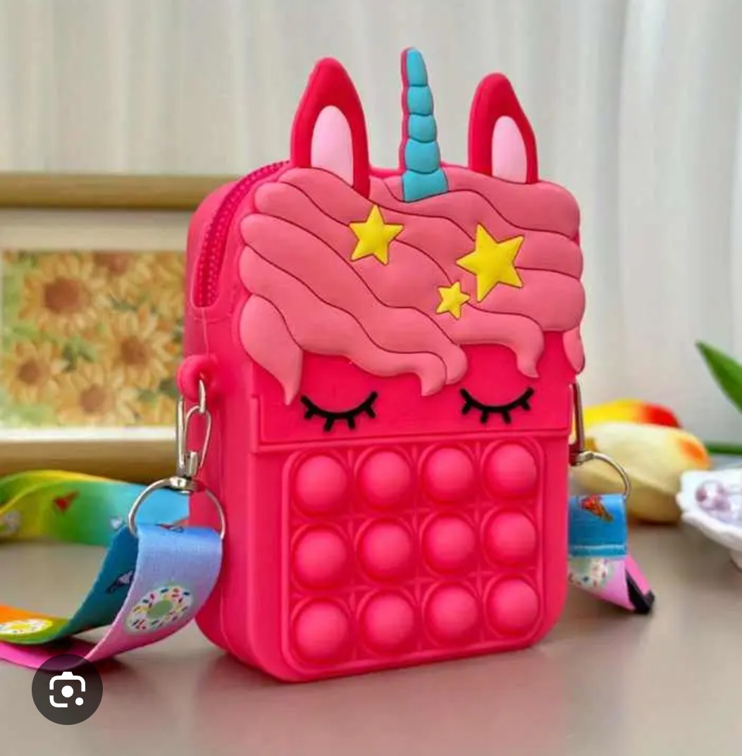 Hot Pink Unicorn Bubble Purse