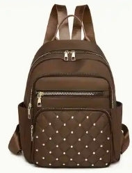 Brown Gemstone Fashion Backpack