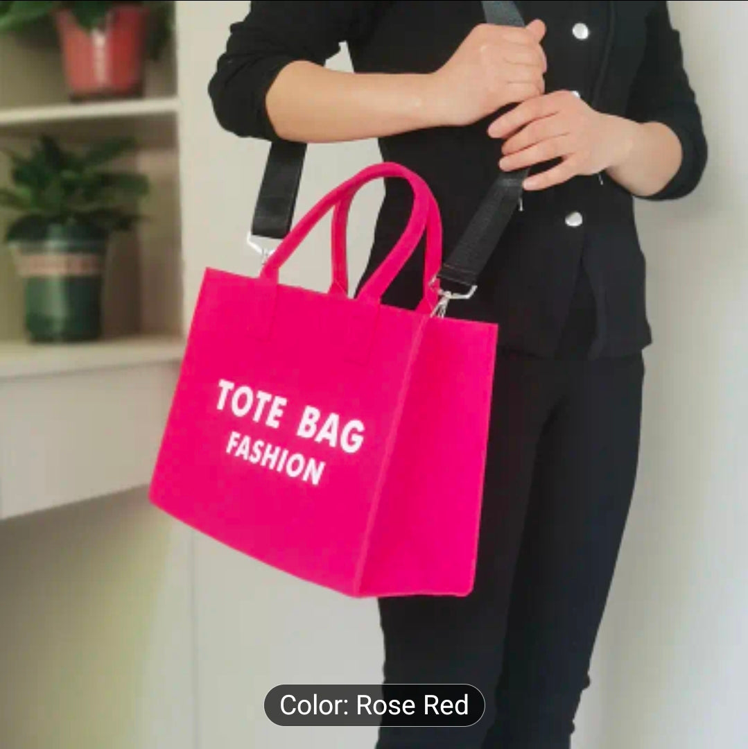 Rose Red Fashion Tote Bag Purse