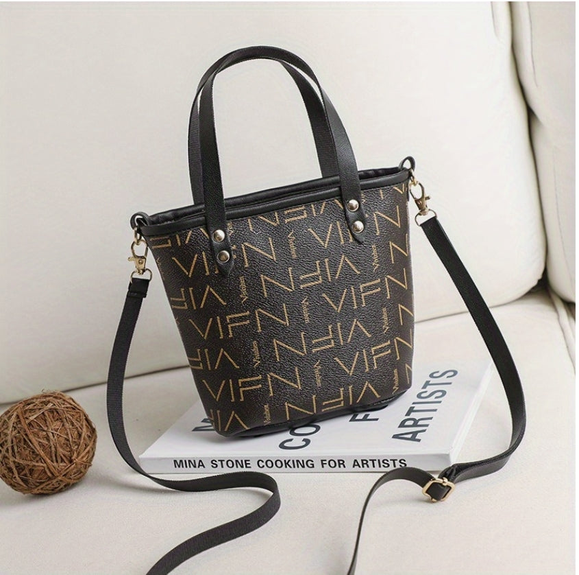 Black Printed Purse