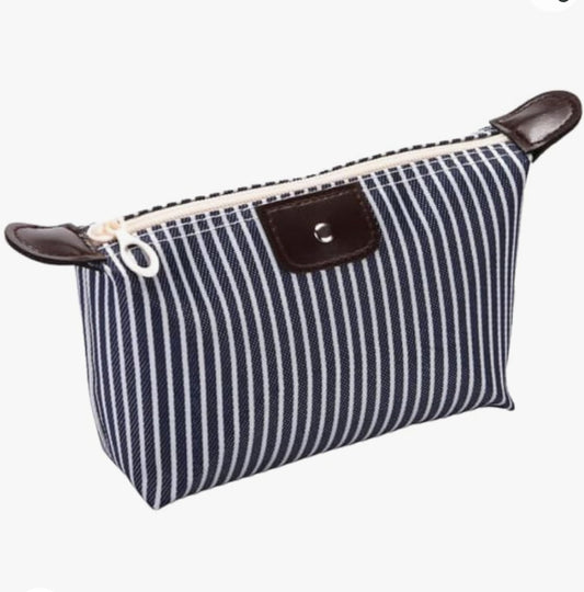 Black Stripe Make-Up Bag