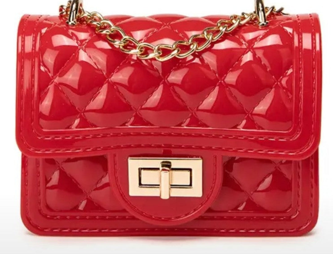 Red Chain Jelly Purse