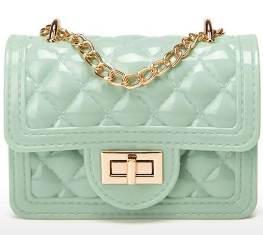 Lt Green Chain Jelly Purse