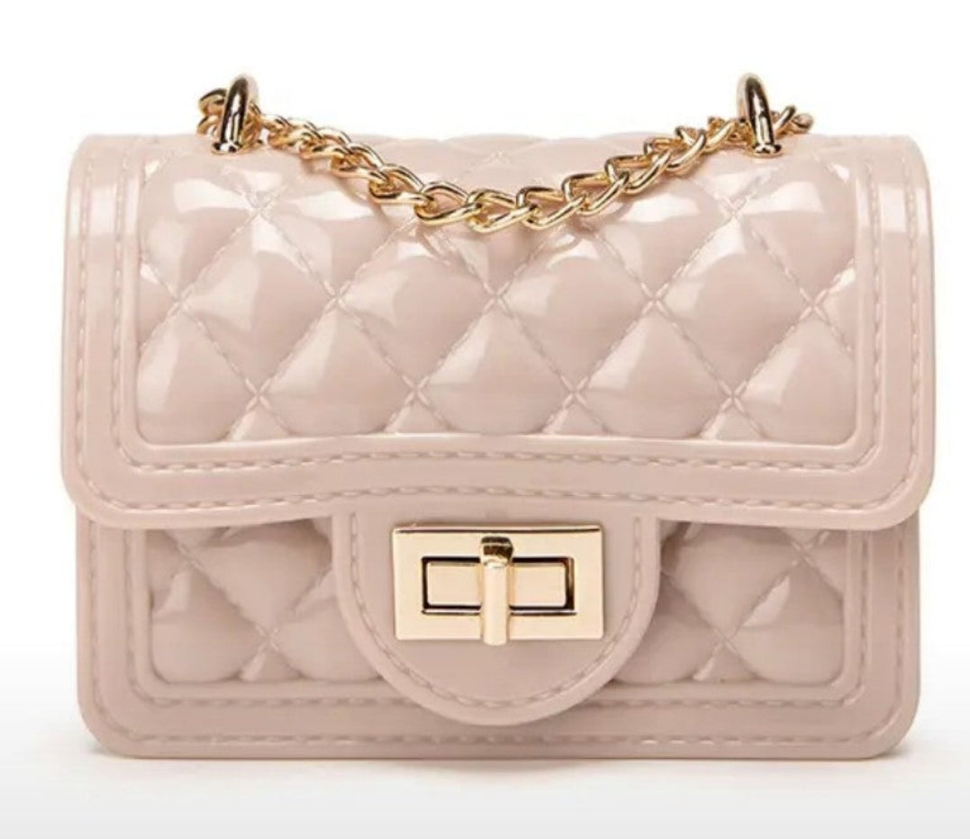 Tan Chain Jelly Purse