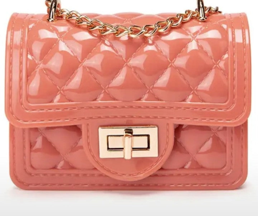 Orange Chain Jelly Purse