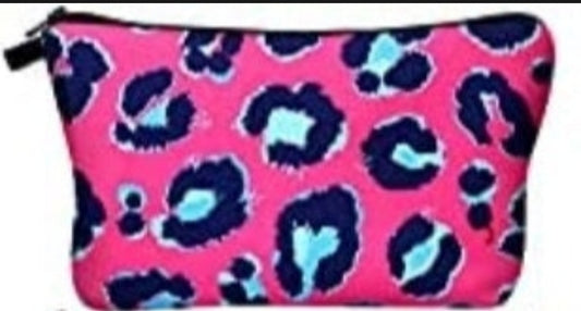 Pink Animal Printed Makeup Bag