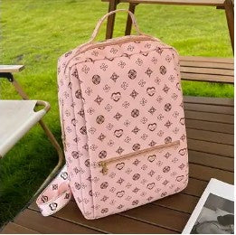 Pink Printed Backpack