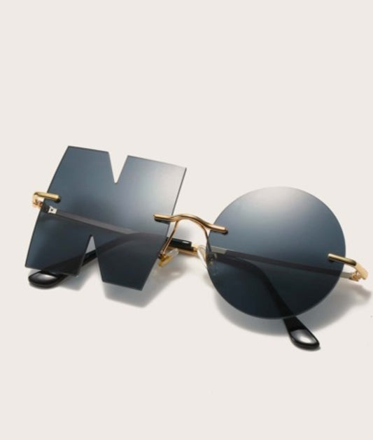 Ladies Black "NO" Sunglasses