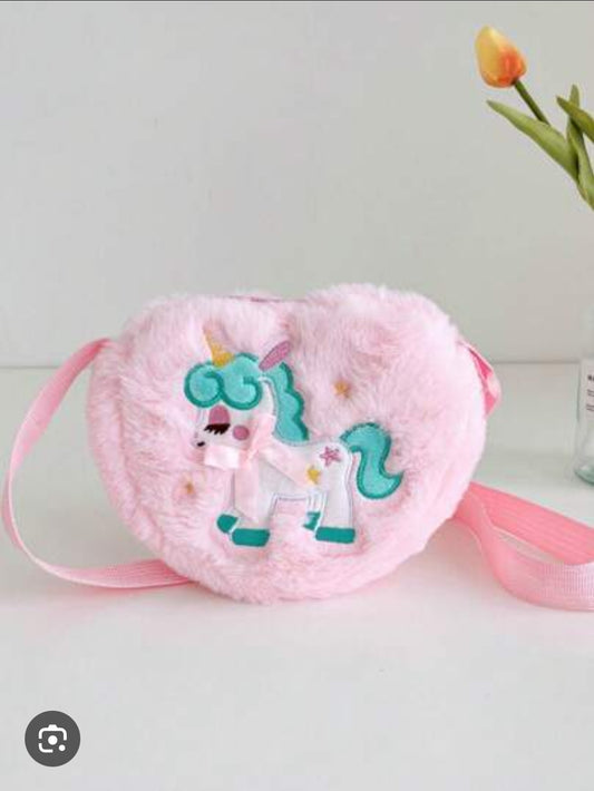 Pink Heart Pony Purse