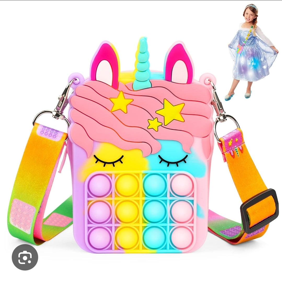Multi-Color Unicorn Bubble Purse