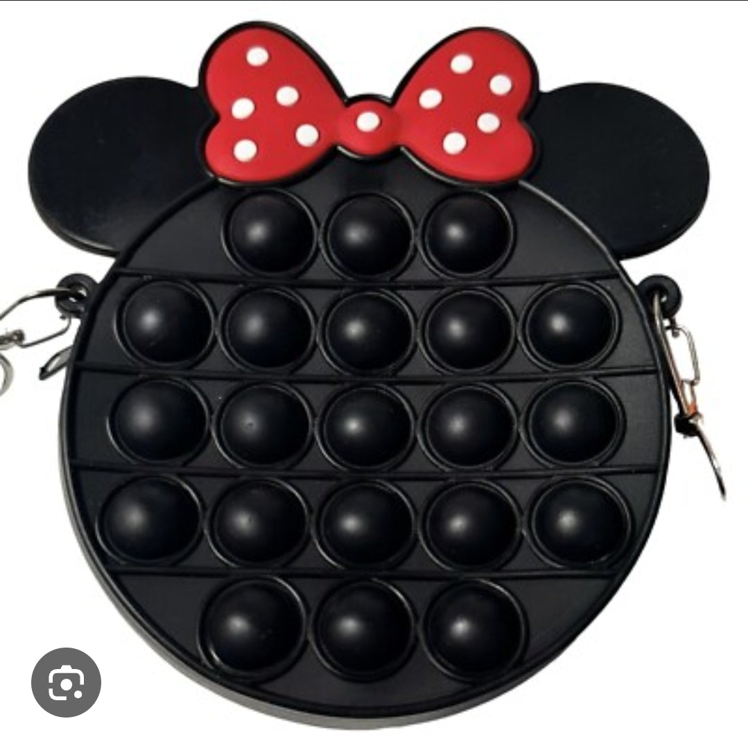 Minnie Mouse Black Bubble Purse