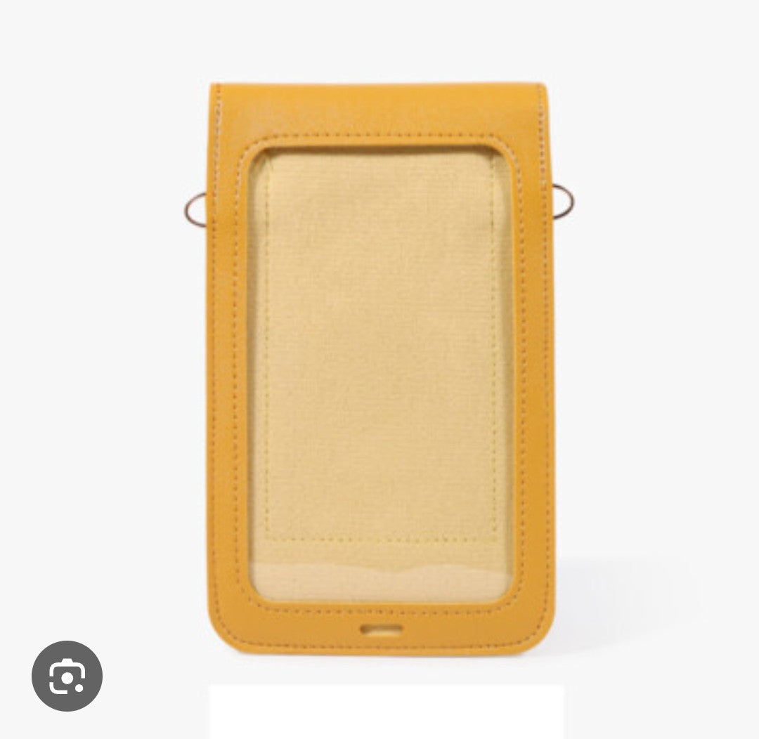 Orange See-Thru Cellphone Travel Purse