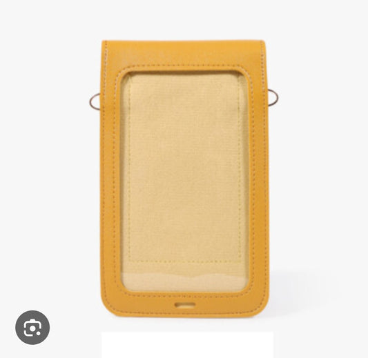 Orange See-Thru Cellphone Travel Purse