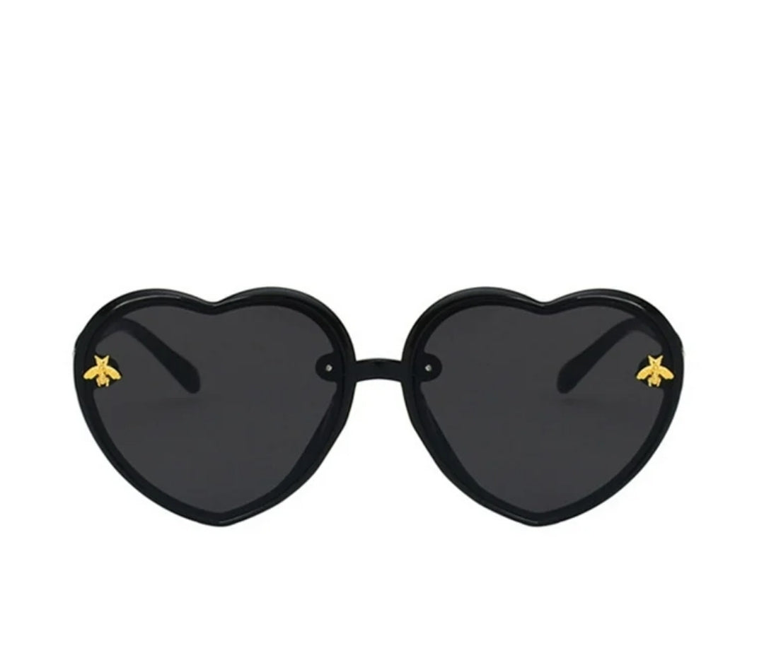 Little Girl Black Heart Sunglasses