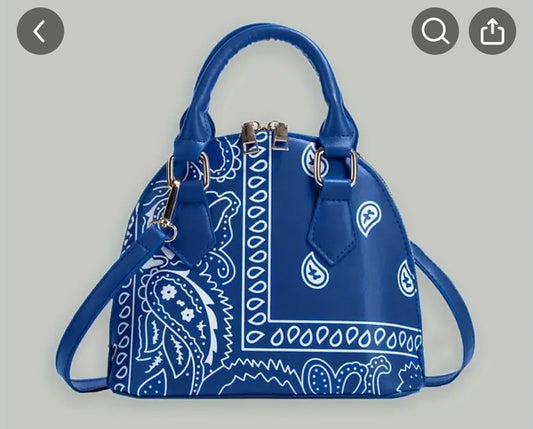 Blue Bandana Printed Purse