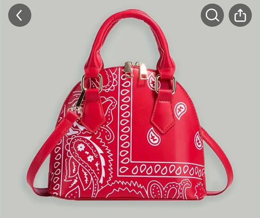 Red Bandana Printed Purse
