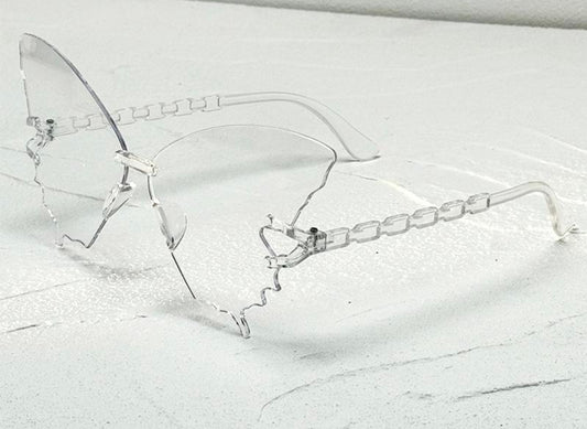 Ladies White Butterfly Fashion Sunglasses