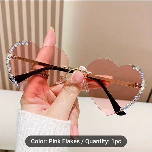 Pink Gemstone Fashion Sunglasses
