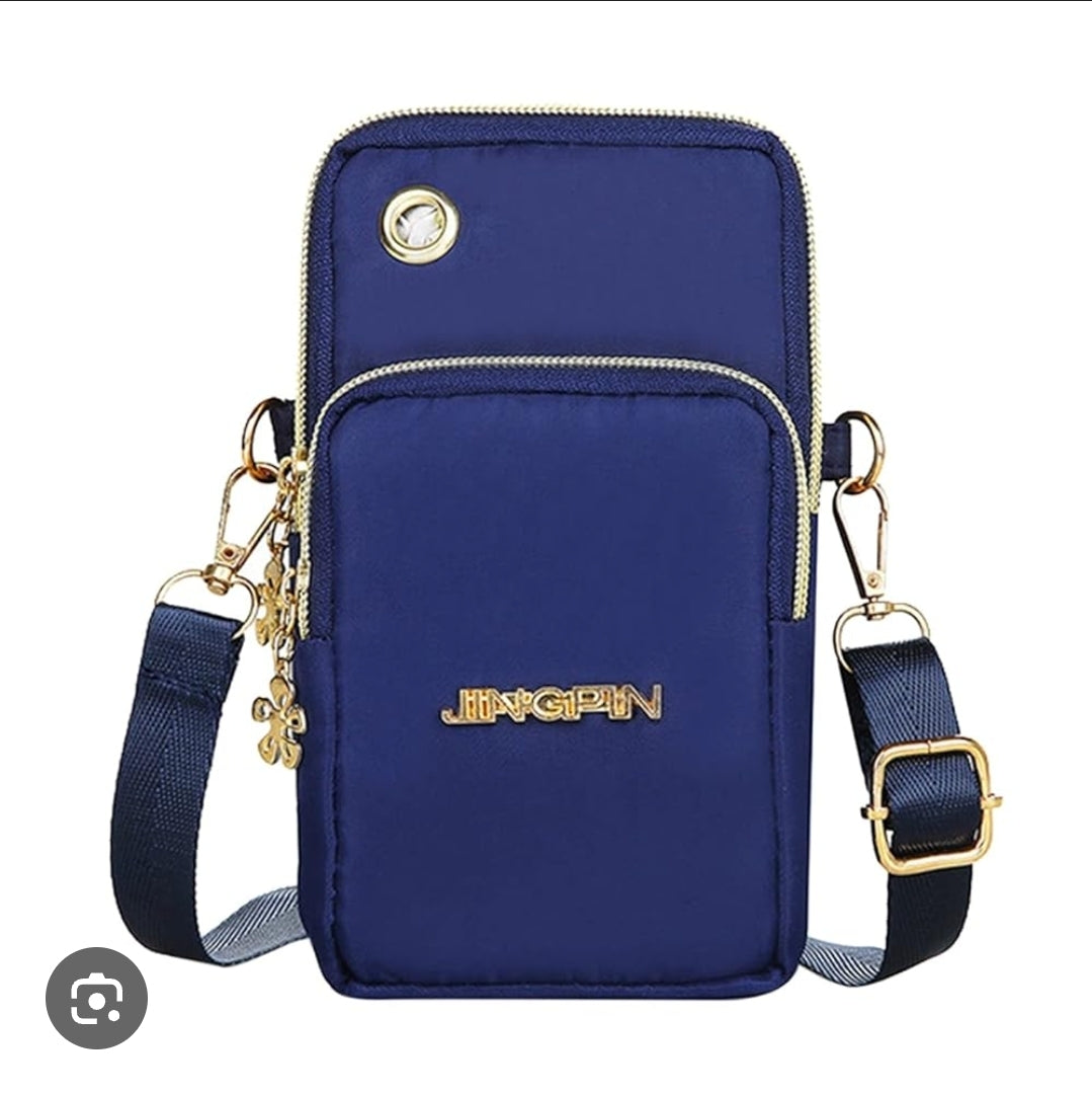Blue Cellphone Travei Purse