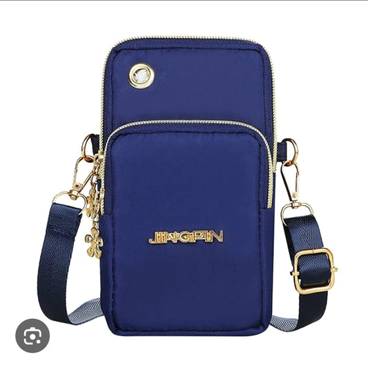 Blue Cellphone Travei Purse