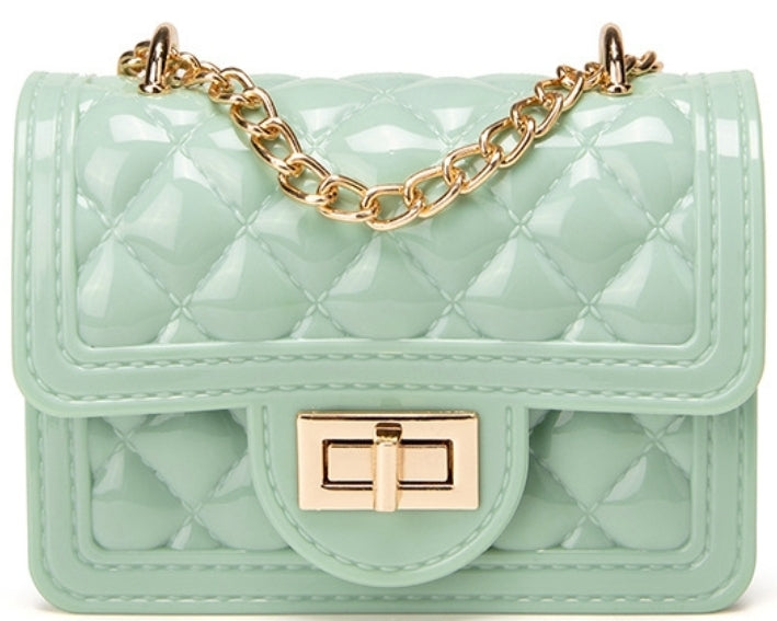 Lt Green Chain Jelly Purse