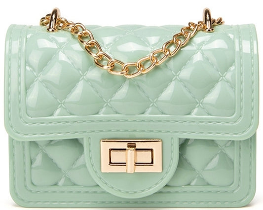 Lt Green Chain Jelly Purse