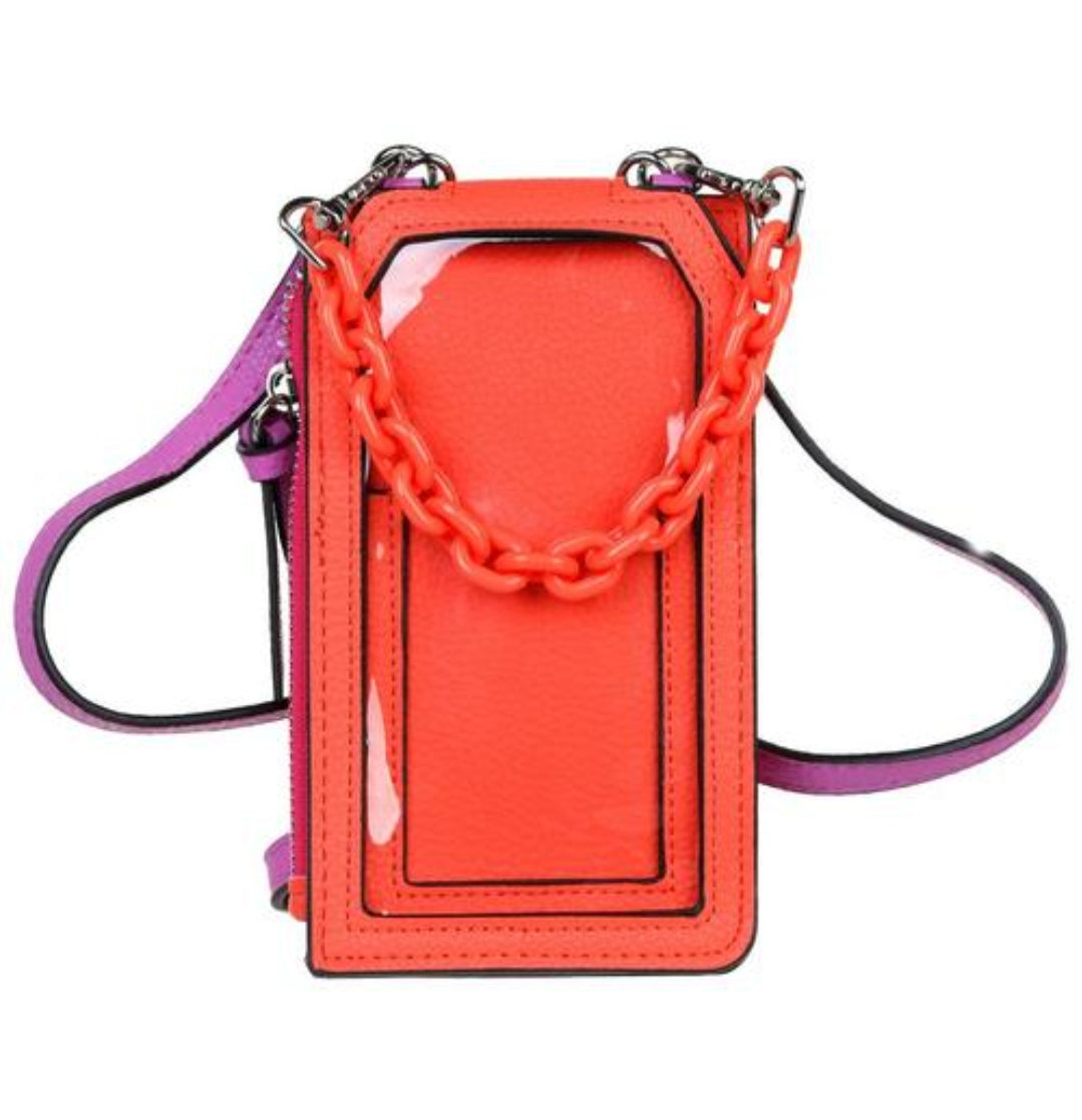 Orange Cellphone Travel Purse