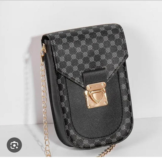 Small Black Printed Purses