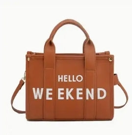 Brown Hello Weekend Purse
