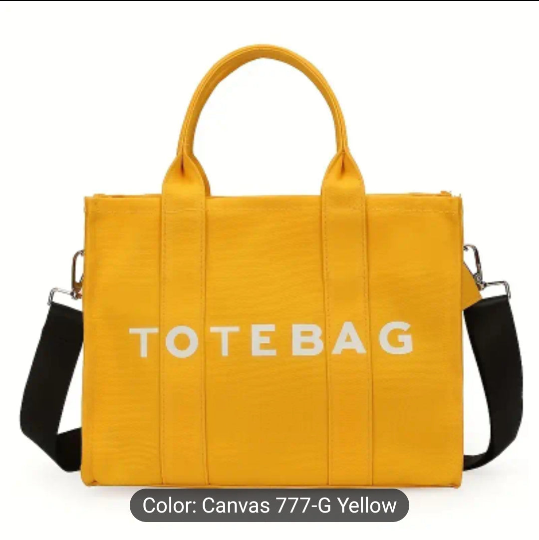 Yellow Canvas Tote Bag