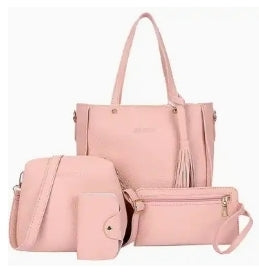 Pink 4 Piece Purse Set