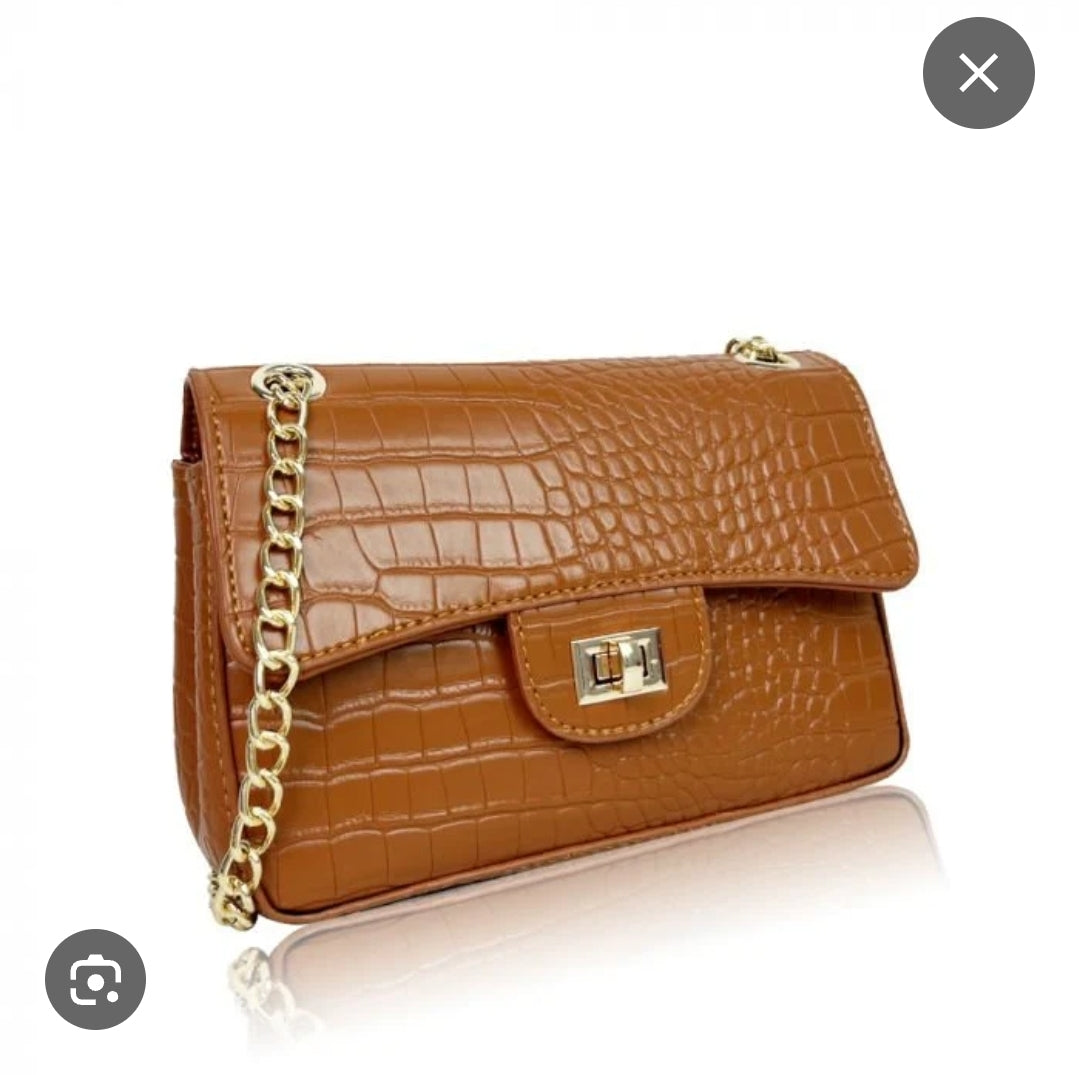 Brown Chain Jelly Purse