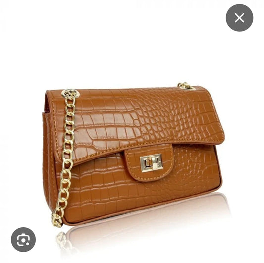 Brown Chain Jelly Purse