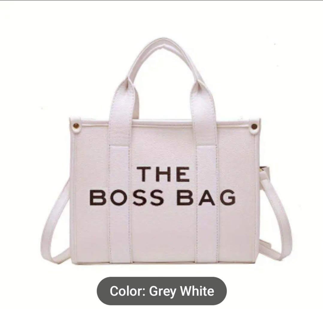 Grey/White Boss Bag