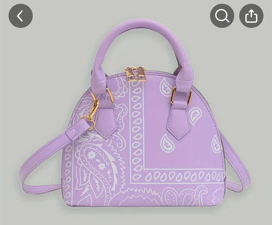 Purple Bandana Printed Purse