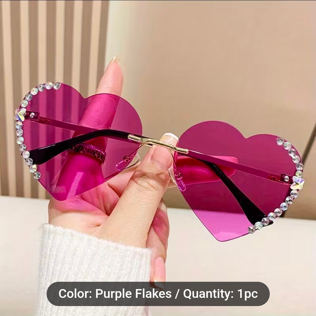 Purple Gemstone Fashion Sunglasses