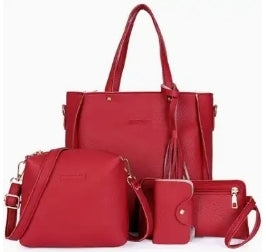 Red 4 Piece Purse Set