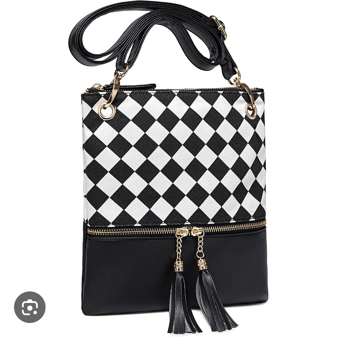 Black/White Checkered Purse