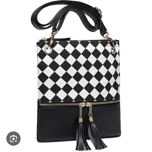 Black/White Checkered Purse
