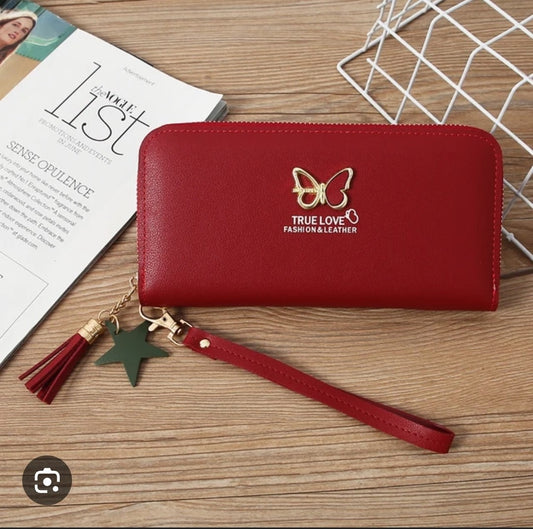 Wine Red Butterfly Fashion Wallet