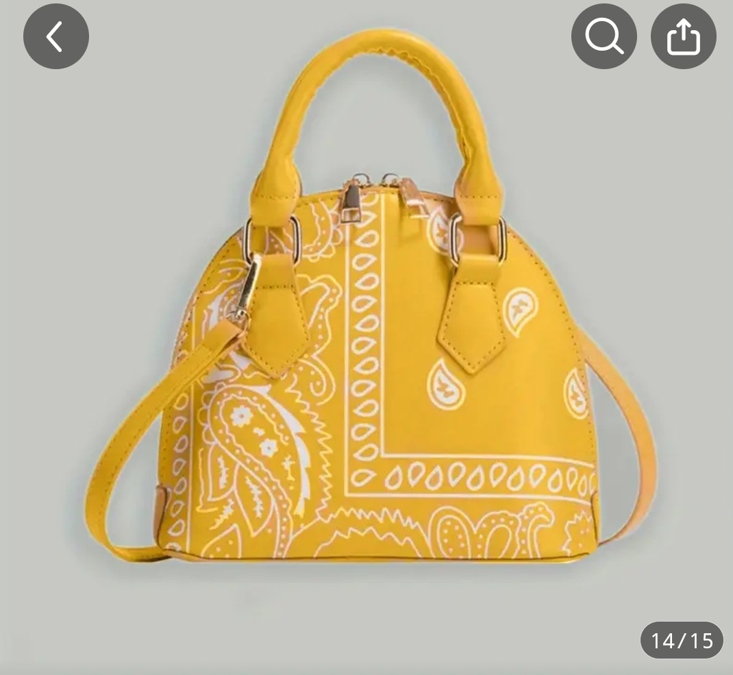 Yellow Bandana Printed Purse