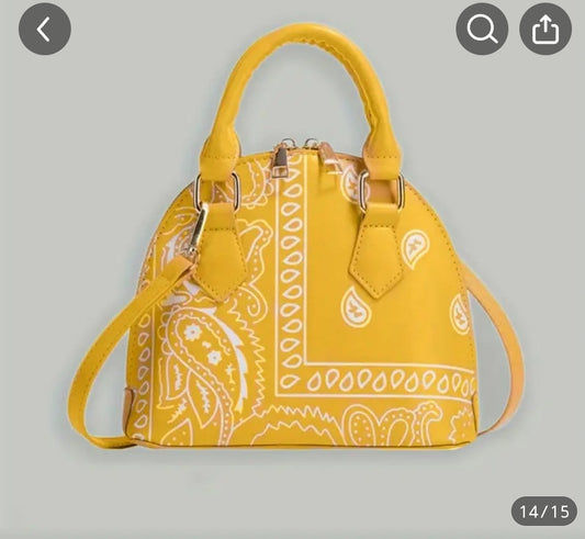 Yellow Bandana Printed Purse